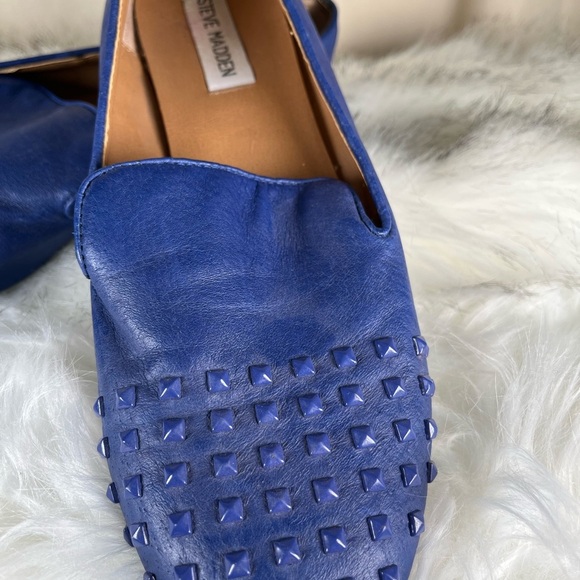 Steve Madden Blue Studded Flats - Picture 6 of 10